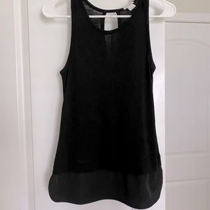 J.Crew Womens black tank dress shirt XXS